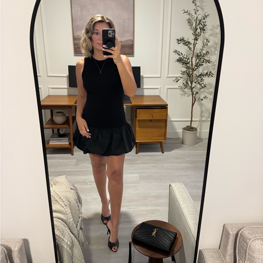Express Elegant Black Bubble Hem Sleeveless Dress - Used Once